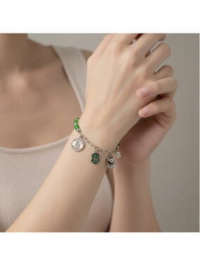Noble Collection Lumos Slytherin Charm Bracelet HARRY POTTER vintage